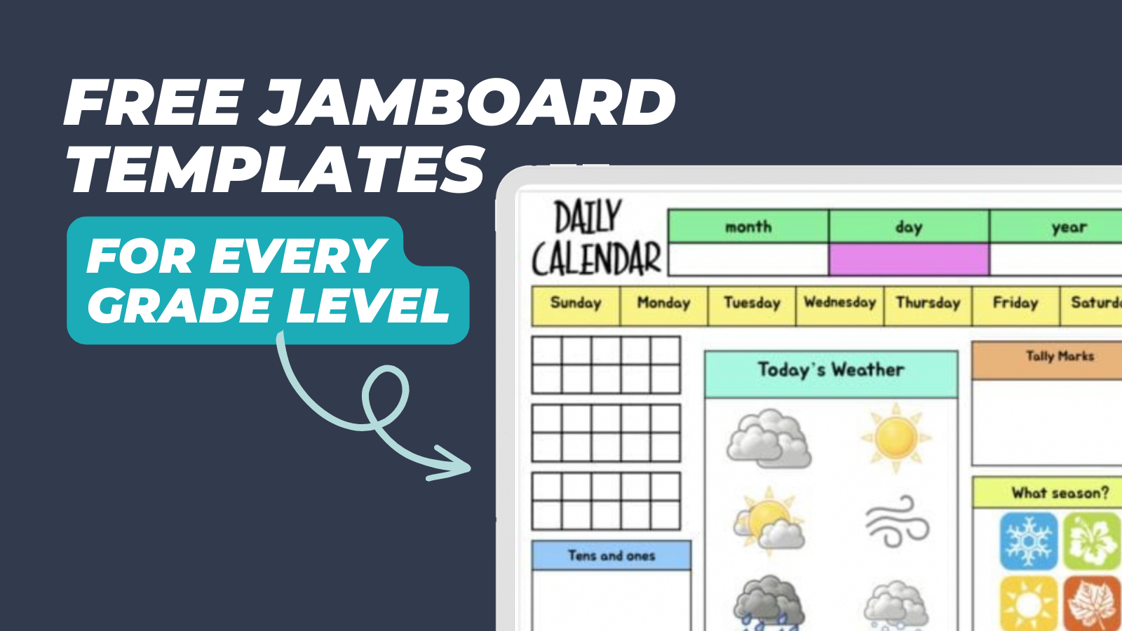 Handwriting Jamboard templates by TamiaDesigns