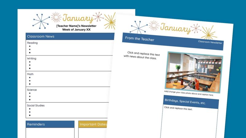 January newsletter template