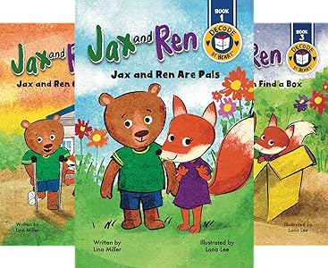 Book cover for Jax and Ren Are Pals series as an example of decodable books