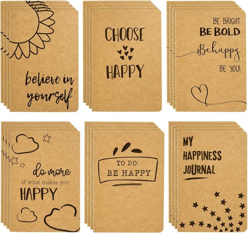 craft paper journals with encouraging messages for students