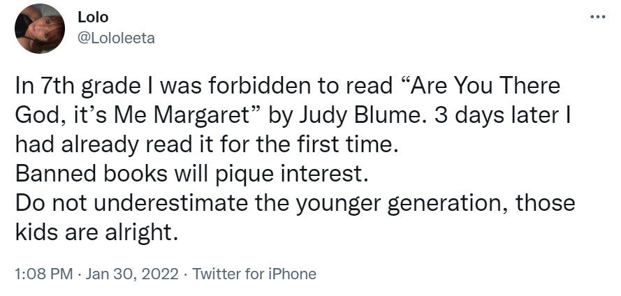 Tweet About Judy Blume