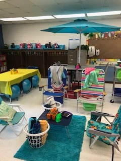 Classroom with beach decor