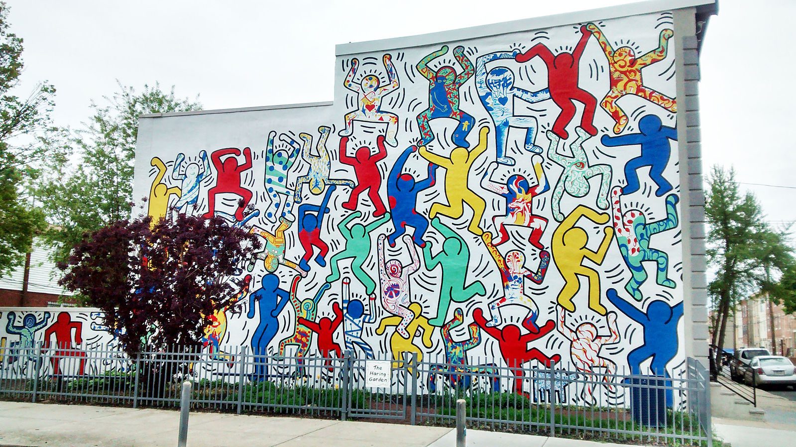 Keith Haring mural on outdoor wall
