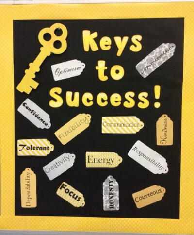 Keys to success bulletin board idea