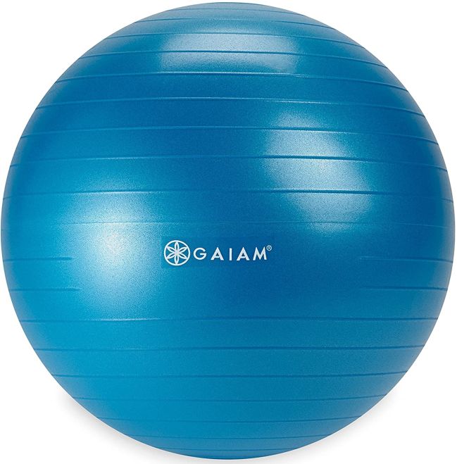 Large blue rubber balance ball