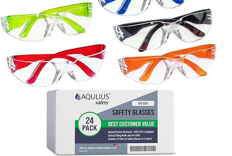Colorful plastic safety glasses for kids