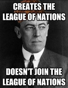 Meme about the League of Nations.