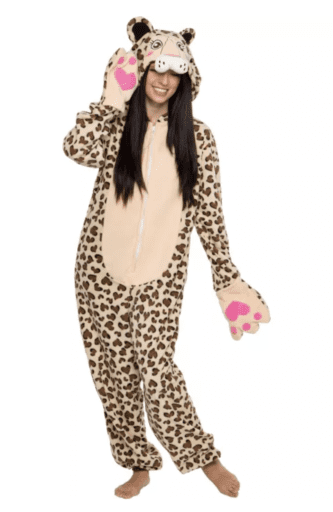 Leopard adult onesie pajamas