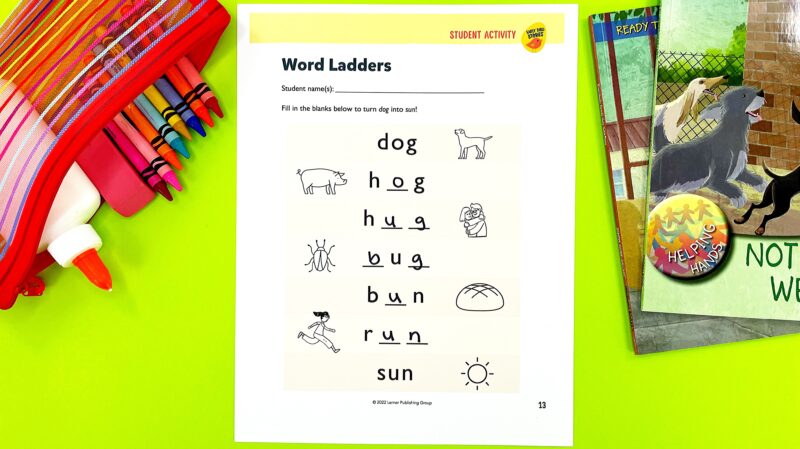 Lerner word ladders decodable worksheet
