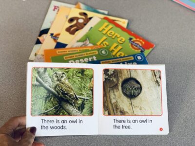 Example of pre-teaching vocabulary words in leveled readers