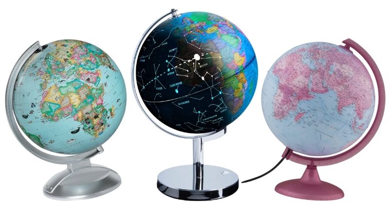 Collage of light up globes