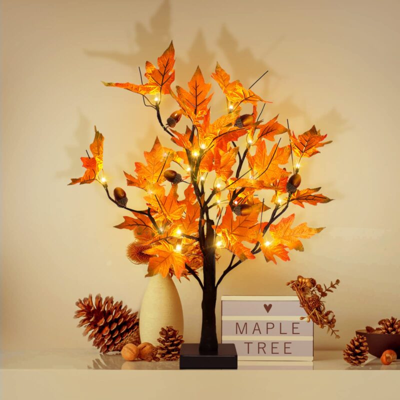 maple tree that lights up for halloween teacher's gift 