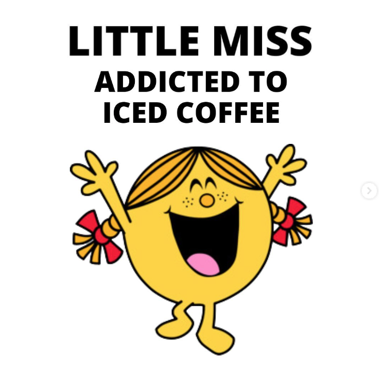 Little Miss iced coffee meme