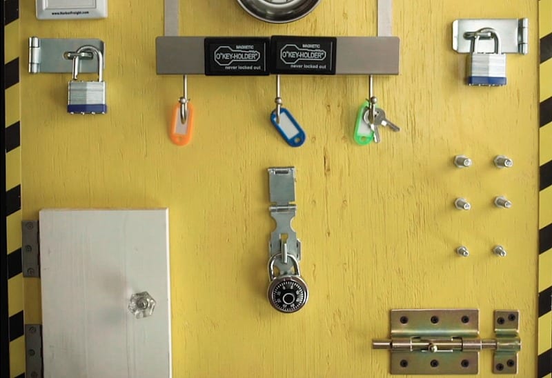 DIY Sensory Board Locks