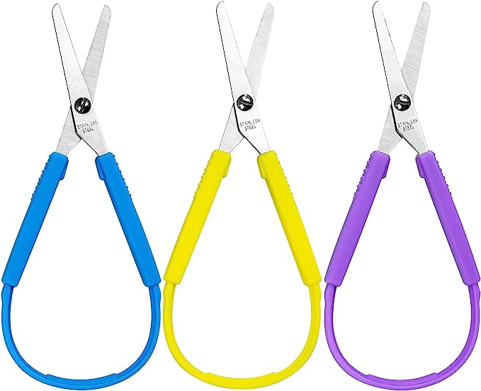 loop scissors to use in preschool activities 