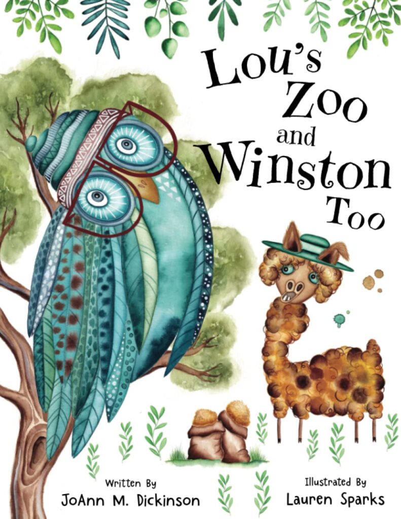 Book cover of children's book Lou's Zoo and Winston Too