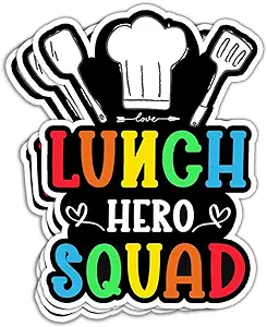 lunch hero squad sticker 