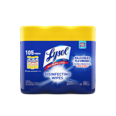 3-pack of Lysol disinfecting wipes