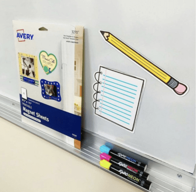 Magnet paper on white board