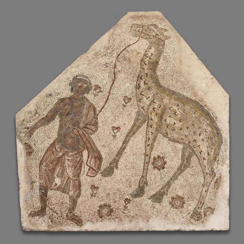 Man Leading a Giraffe, 5th Century Byzantine