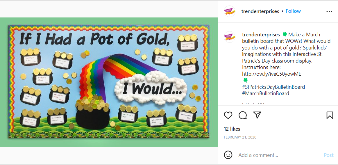 March Bulletin Board Ideas St. Patrick's Day, Pi Day, Women's History