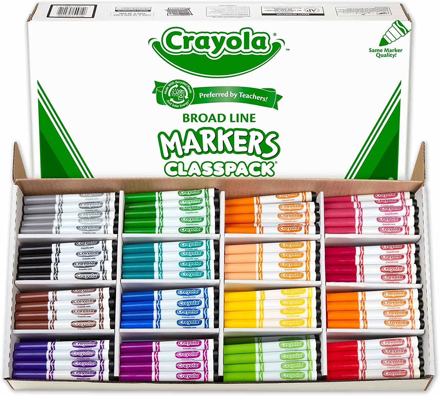 A set of Crayola markers 
