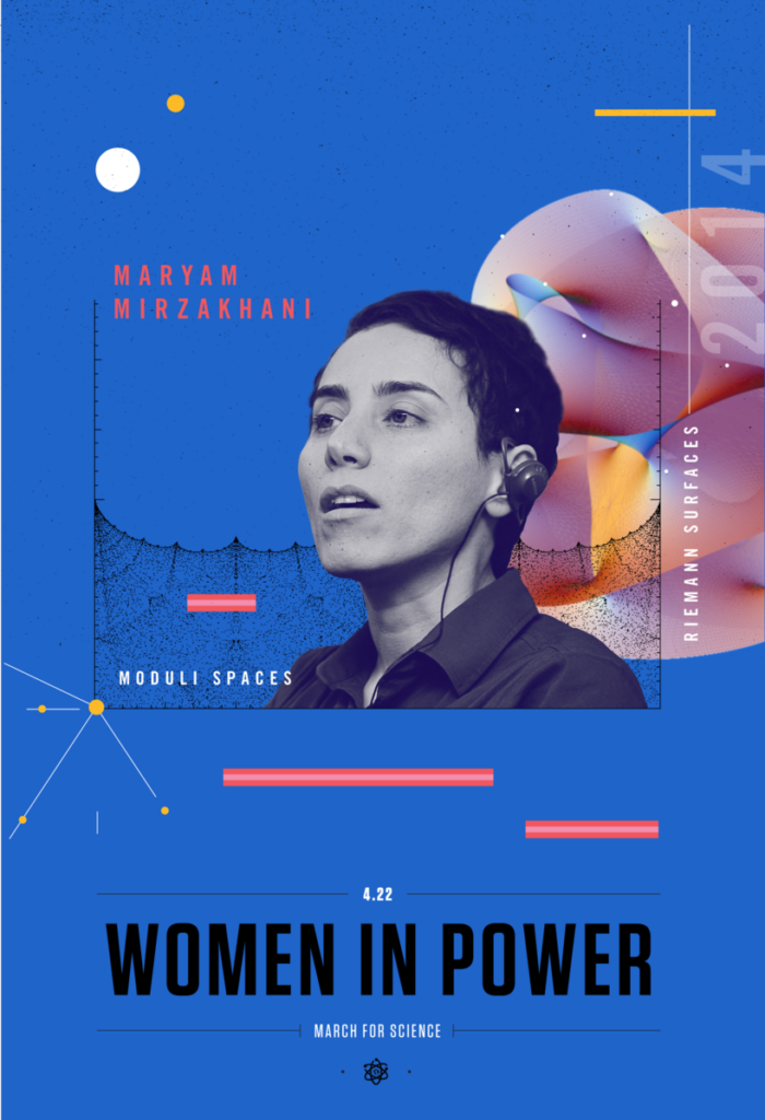 poster about maryam Mirzakhani famous mathematician