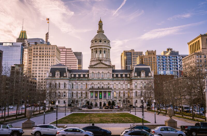 State House in Baltimore, Maryland, a state with a high average teaching salary