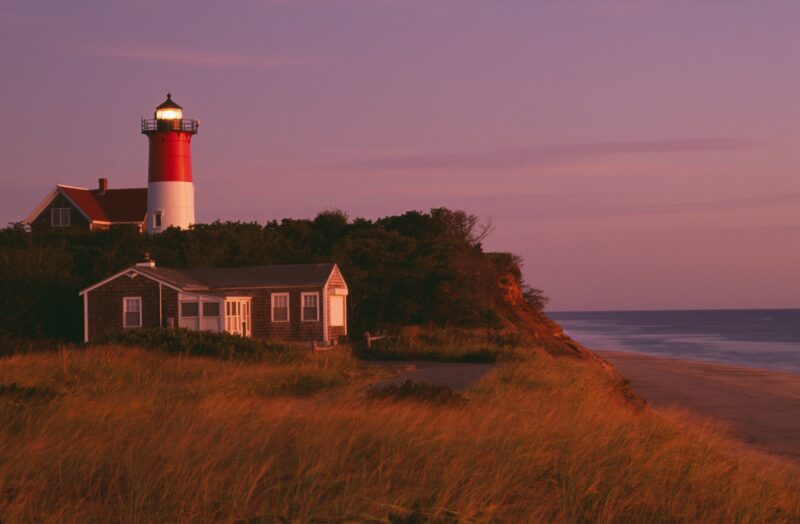 Lighthouse in Massachusetts, a state with a high average teaching salary