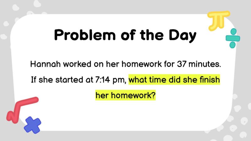Third grade math word problem