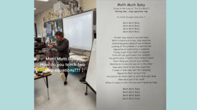 Teacher rapping about math equations tiktok