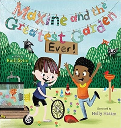 Book cover for Maxine and the Greatest Garden Ever as an example of books about teamwork for kids