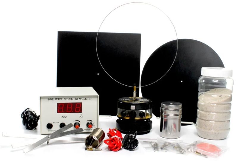 Bundle of scientific components used for demonstrating mechanical waves in the classroom