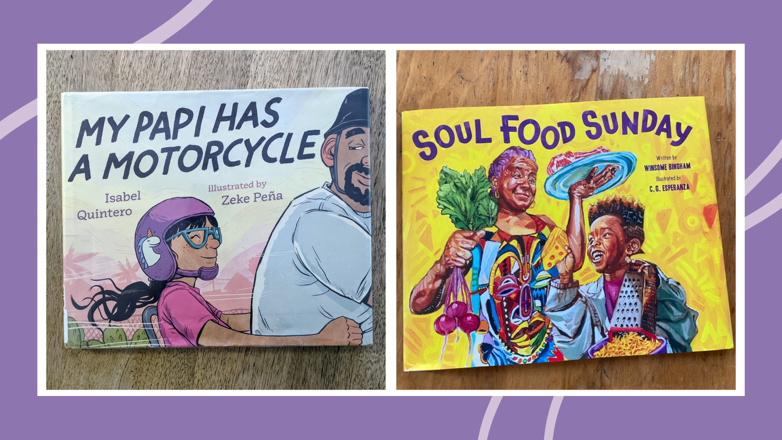 Examples of mentor texts including My Papi has a Motorcycle and Soul Food Sunday