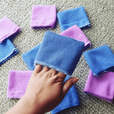 Microfiber towels as board erasers