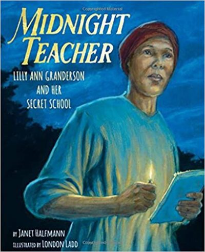 Book cover for Midnight Teacher as an example of black history books for kids
