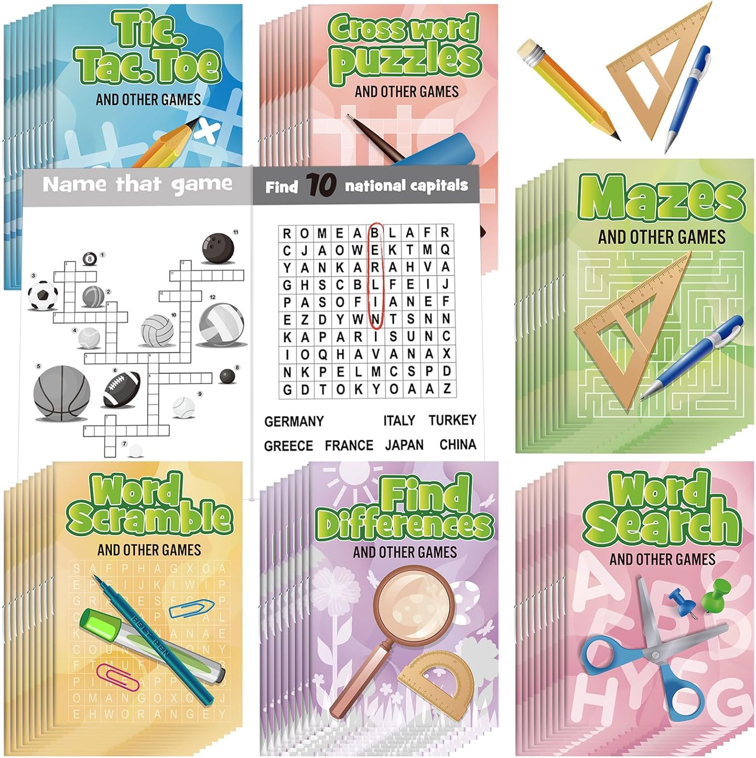 Mini puzzle books for kids as an example of inexpensive gift ideas for students