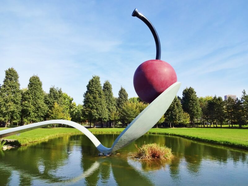cherry on a spoon sculpture in minnesota