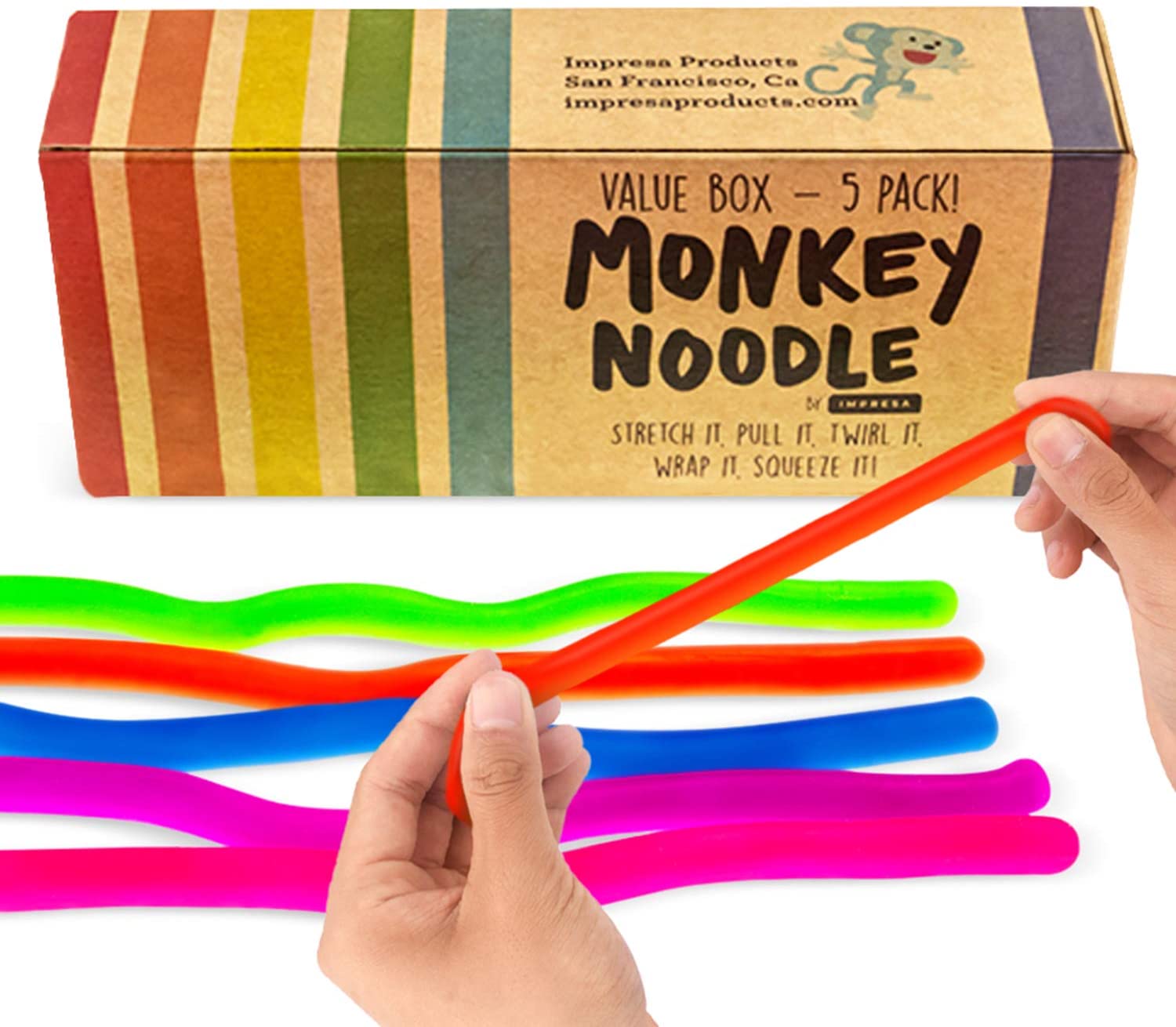Impresa Monkey Noodle Fidget Toys
