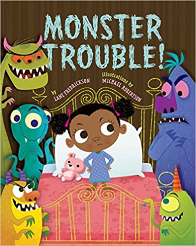Book cover for Monster Trouble! as an example of kids books about monsters