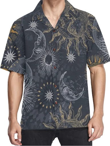 Shirt with moon and sun