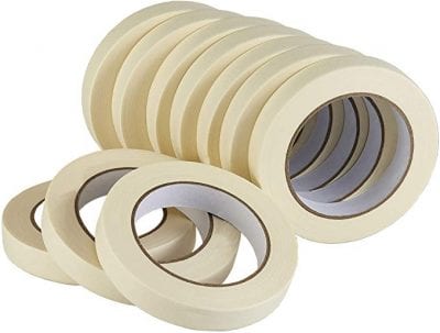 Stacks of white tape. -- second grade classroom supplies width=