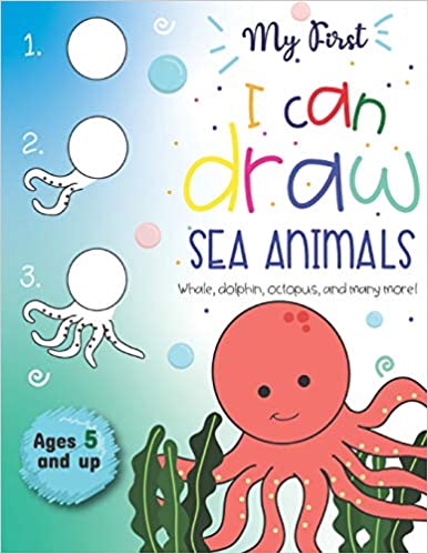 Book cover for My First I Can Draw Sea Animals as an example of drawing books for kids