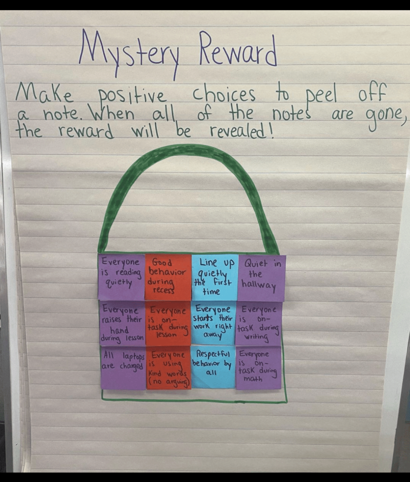 mystery reward classroom idea