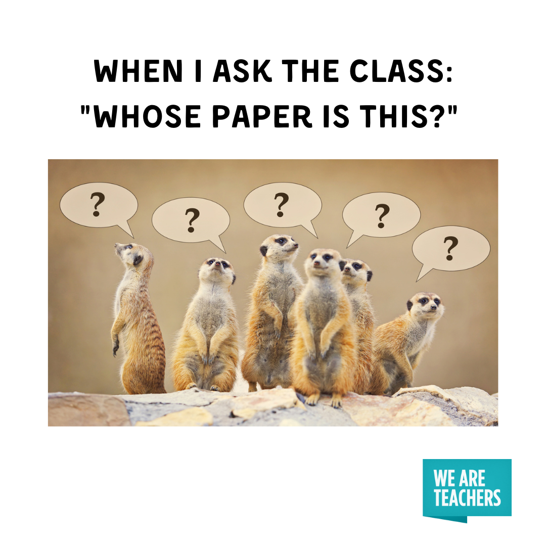 nameless paper funny school meme