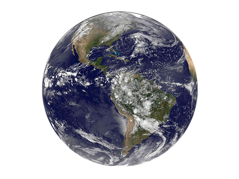 An image of the earth is shown. 