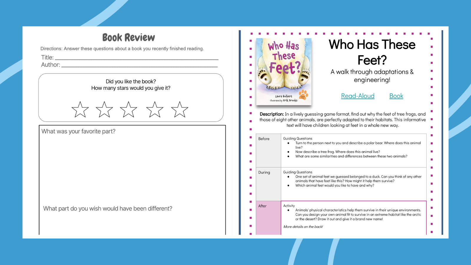 Collage of National Reading Month activities