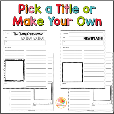 example of newspaper template for guided reading writing practice 