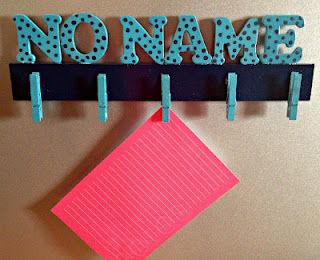 rack to hold papers with no name on them, a tip for teaching 6th grade 
