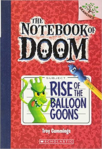 Book cover for The Notebook of Doom series book 1 as an example of kids books about monsters